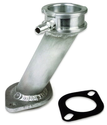 Billet Aluminum Angled Water Neck, Radiator Cap Extension, 5.75" Tall, SBC / BBC