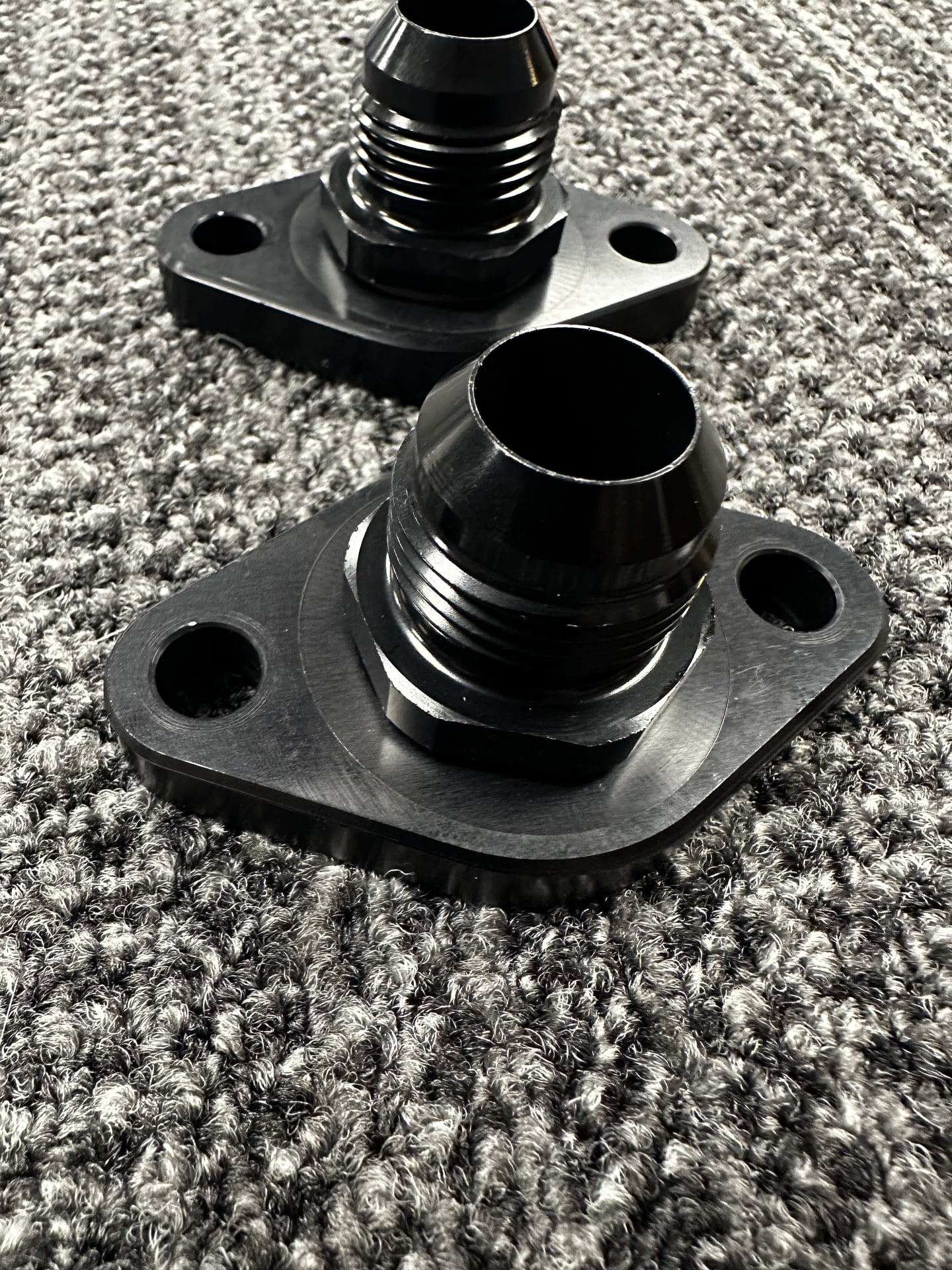 BBC Water Pump Spacers, Pair, Remote Pump Hose Adapter, 3/8" / .375