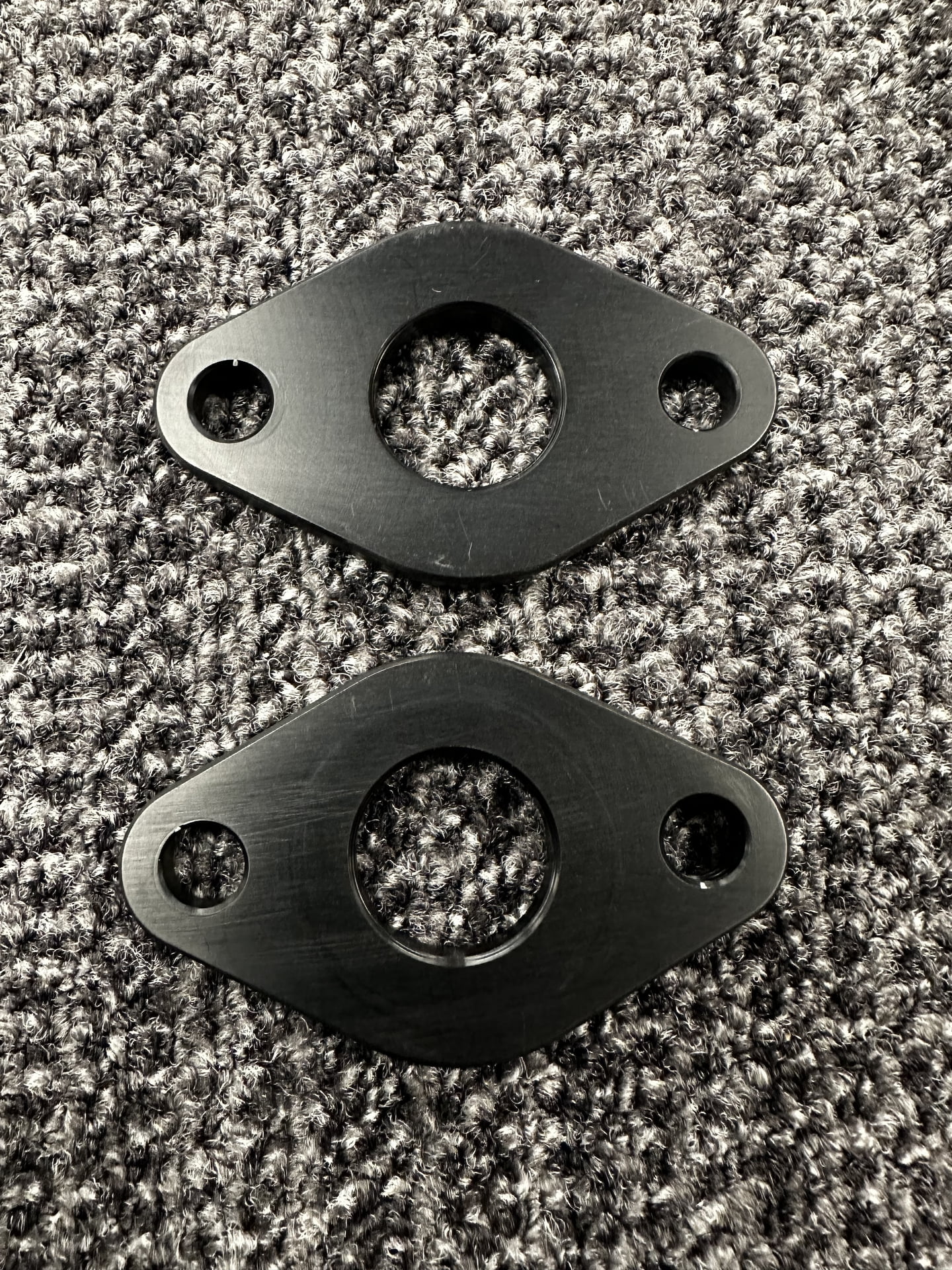 BBC Water Pump Spacers, W/P Billet Aluminum, Black Anodized, 1/4