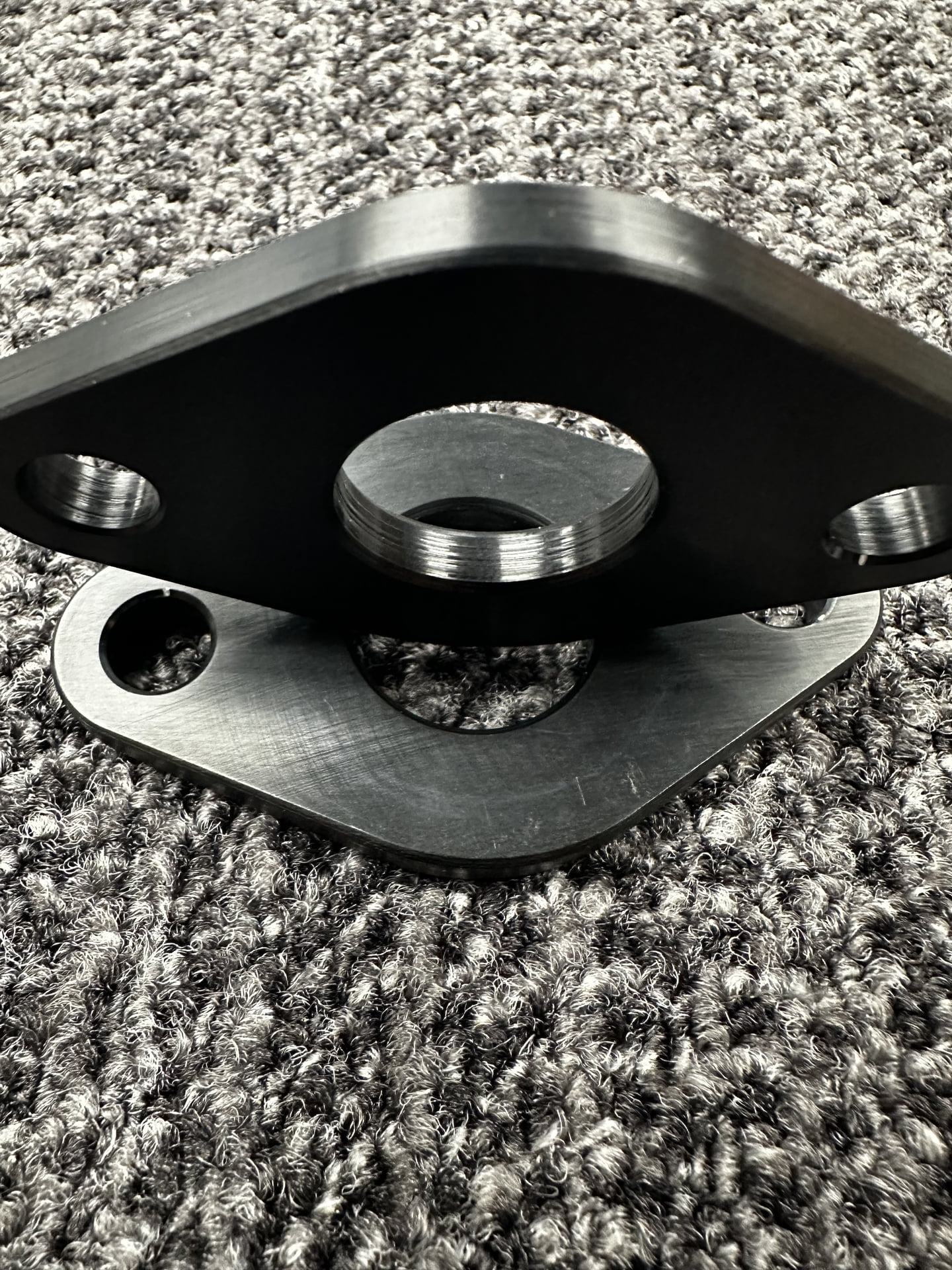 BBC Water Pump Spacers, W/P Billet Aluminum, Black Anodized, 1/4