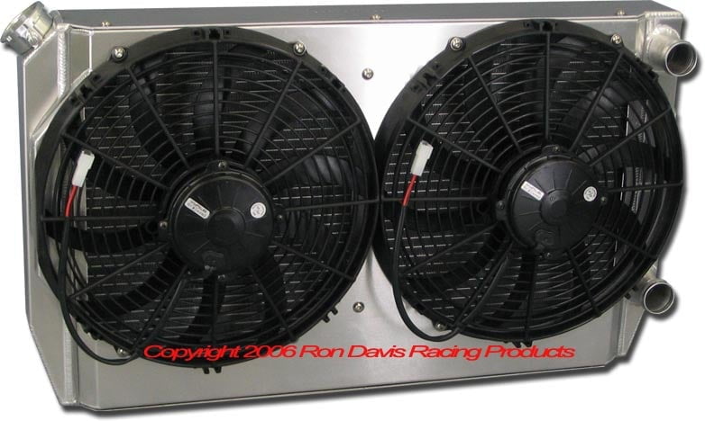 Dual Pass Off-Road Radiator, 28" x 16" x 3", 1.5" Chevy In / Out