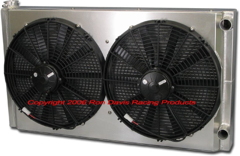 Dual Pass Off-Road Radiator, 34" x 19" x 3" Chevy In / Out