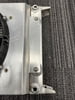 **Previous Display** 22" Wide x 13" High x 2" Thick, 5.50" Thick w/ Fan, 1-1/4" Hose Connection Inlet/Outlet Left or Right, No Fill, 1/4" NPT Drain/Bleed Bungs, Complete w/Spal Fan & Alum. Shroud, Designed For Both Door Slammers and Dragsters