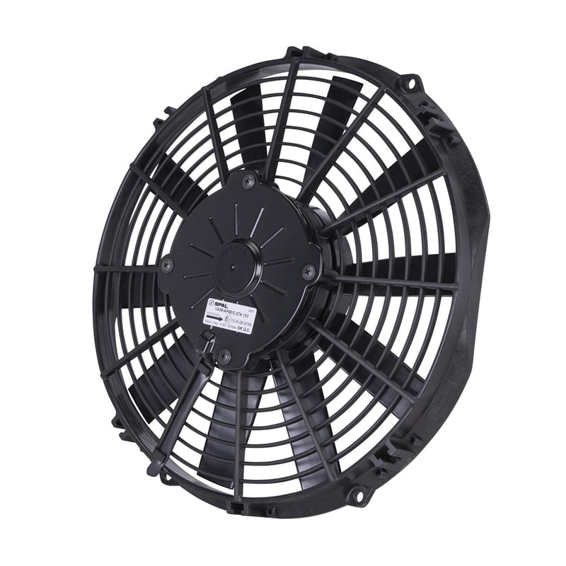 11" Straight Blade Medium Profile Electric Fan, Puller, 932 cfm, 2.44" Thick, VA09-AP50/C-27A