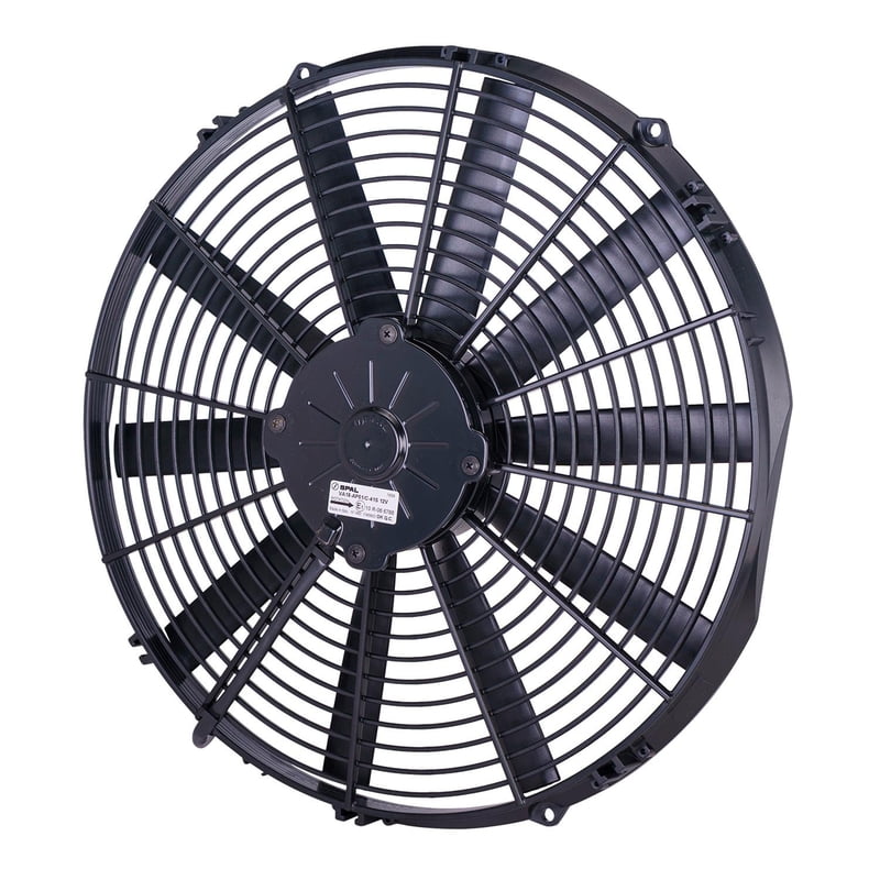 16" Straight Blade Medium Profile Electric Fan, Pusher, 1605 cfm, 2.48" Thick, VA18-AP51/C41S