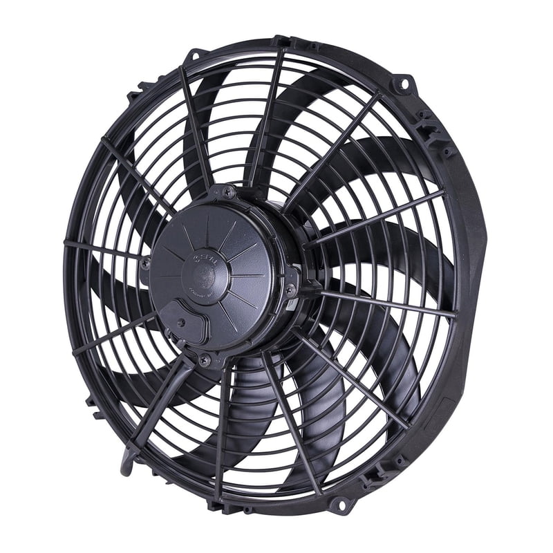 12" Curved Blade High Performance Electric Fan, Puller, 1328 cfm, 3.44" Thick, VA10-AP70/LL-61A