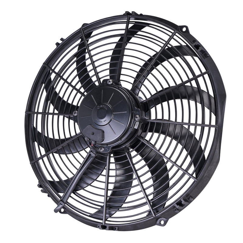 14" Curved Blade High Performance Electric Fan, Puller, 1,864 cfm, 3.47" Thick, VA08-AP71/LL-53A