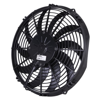 12" Curved Blade Low Profile, Electric Fan, Puller, 909 CFM, 2.02" Thick