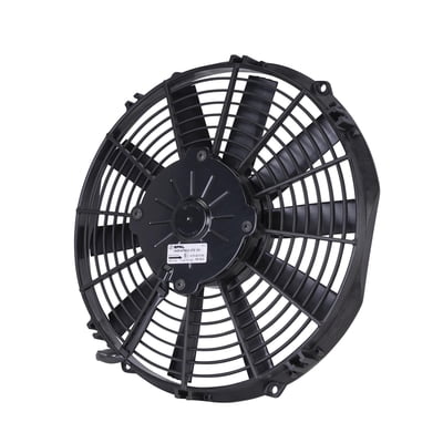 11" Straight Blade Medium Profile Fan, 12 Volt Pusher, 962 cfm, 2.444" Thick