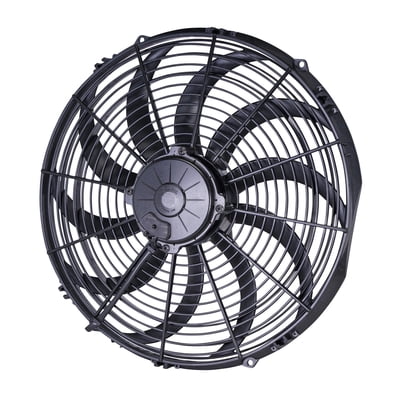 16" Curved Blade High Performance Electric Fan, Pusher, 1959 cfm, 3.45" Thick, 15.75" Wide, VA18-AP71/LL-42S * 16"C/12V