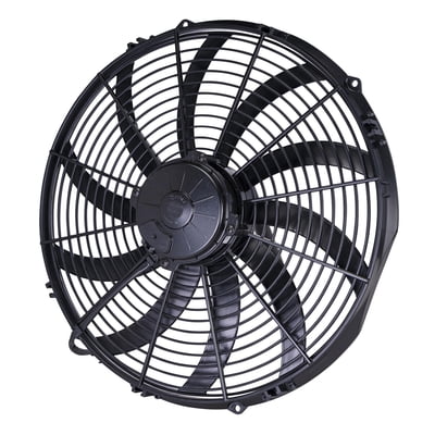 16" Curved Blade High Performance Electric Fan, Puller, 2024 cfm, 3.45" Thick, VA18-AP71/LL-59A