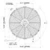 16" Curved Blade High Performance Electric Fan, Puller, 2024 cfm, 3.45" Thick, VA18-AP71/LL-59A