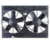 11.00" Diameter Dual Fan w/ Plastic Shroud, Electric, Brushed, 2720 cfm, 12V, Puller, Black, 23.465" Wide x 16.259" height x 4.314 Thick