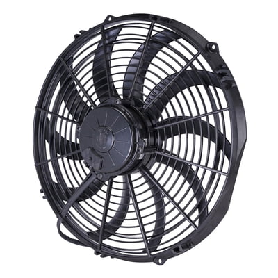14" Curved Blade Medium Profile Electric Fan, Pusher, 1841 cfm, 3.448" Thick