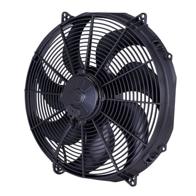 16" Curved Blade High Performance Electric Fan, Puller, 1918 cfm, 3.74" Thick, VA33-AP71/LL-65A