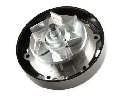 Water Pump Assembly, Standard-volume, Aluminum, Black, Counterclockwise Rotation, Chevy, (GM#12619770), Holley For Mid Mount Accessory Drives *1990-2020 GM LT5, Gen II LT, LS III/IV