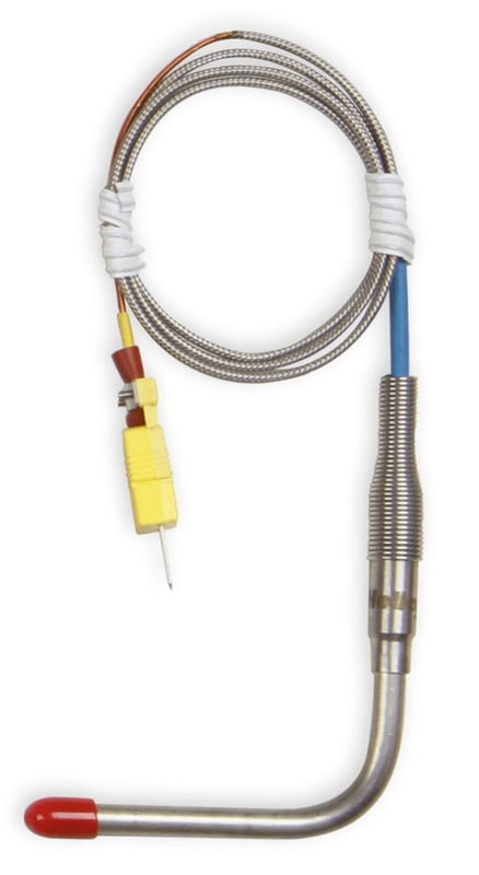EGT Probe, 90 Degree, Open End Tip, 32.25 in Harness, 1/4 in. Probe, Stainless Wire Cover
