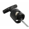 Dipstick w/ Tube, Twist-Lock, 1/4" NPT, Black Steel, Universal, (Overall length, including exposed portion of dipstick, is 24")