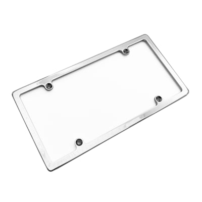 License Plate Frame, Chromed Aluminum