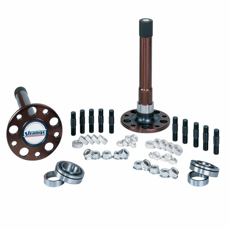 Gun Drilled Pro Race Axle Package, 40 Spline (Gun Drilled 7/8" I.D.) Axles, Round Lightning Holes, Axle Bearings/ 5/8" Bolt Kit, 17.00", 13.00" (26" Housing), Dual Pattern, 5 x 4-3/4" & 5 x 5"