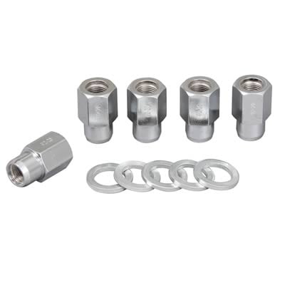 Lug Nuts, .550" Shank with Washer, 1/2" x 20 RH, Open End, Set of 5