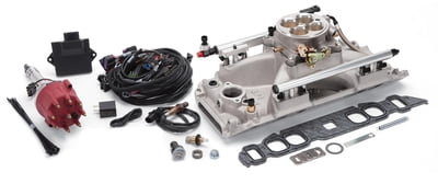 Edelbrock Pro-Flo 4 EFI, Self-Learning, Sequential Multi-Port, Satin Finish, 825HP Max, 1965 and Later BB Chevy Large Oval Port, Kit