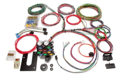 Universal Wiring Harness Kit, 21-Circuit, GM Keyed Column, Extra Long Harness, Front Fuse Block