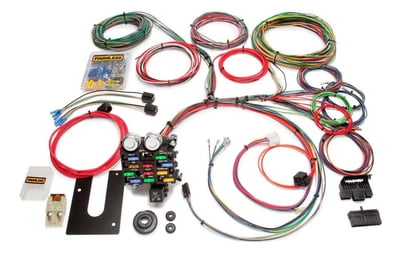 Wiring Harnesses Universal Wiring Harness Kit, 21-Circuit, GM Keyed Column, Extra Long Harness, Front Fuse Block