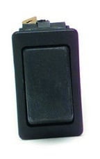 Black Rocker Switch, On-Off, Non-Lighted, 30 Amp