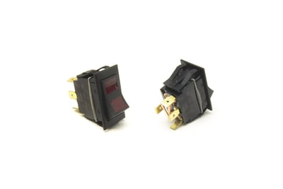 Rocker Switch, On-Off-On, Red Lighted, 15 Amp