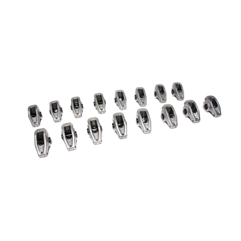 Rocker Arms, Stud Mount, Full Roller, Aluminum, 1.7 Ratio, Fits 7/16 in. Stud, Chevy, Big Block, Set of 16