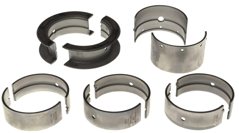 Main Bearings, P Series, 1/2 Groove, Standard Size, Tri Metal, Oldsmobile, 260, 307, 330, 350, 403, Set of 5
