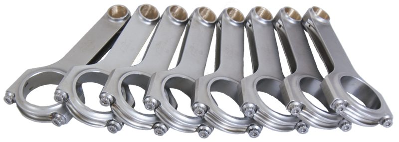 BBC Connecting Rods, H-Beam, 4340, ARP2000 7/16" Fasteners, 6.135" Length, 2.325" Big End 0.990" Wide, 1.125" Pin End Width 0.990" Bore, 790 Gram Weight, Set of 8