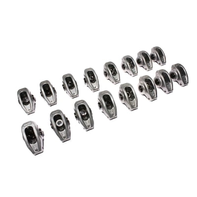 SBC 1.5, 3/8" Stud, High Energy Rocker Arms Chevy 265-400 V8, Set of 16