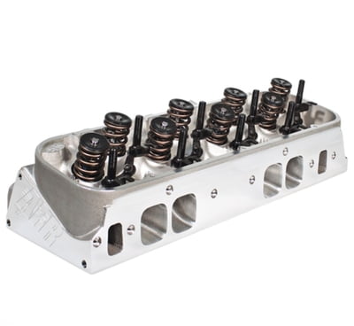BBC Aluminun Cylinder Heads, Oval Port, Hydrualic Roller, 112cc Combustion Chamber, 265cc Intake, Assembled, 2.190" Intake Valve, 1.880" Exhaust Valve, .725" Max Lift, Pair