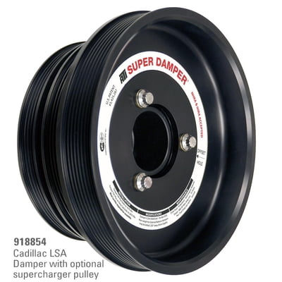 LSA 7.48" Harmonic Balancer, Super Damper, Internal Balance, Aluminum, Chevy, 2012-15 Camaro ZL1, 2009-13 Cadillac CTS-V, SFI 18.1, Does Not Include Supercharger Pulley, (ATI-916106 Pulley)