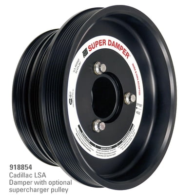 Harmonic Balancers & Accessories LSA 7.48" Harmonic Balancer, Super Damper, Internal Balance, Aluminum, Chevy, 2012-15 Camaro ZL1, 2009-13 Cadillac CTS-V, SFI 18.1, Does Not Include Supercharger Pulley, (ATI-916106 Pulley)