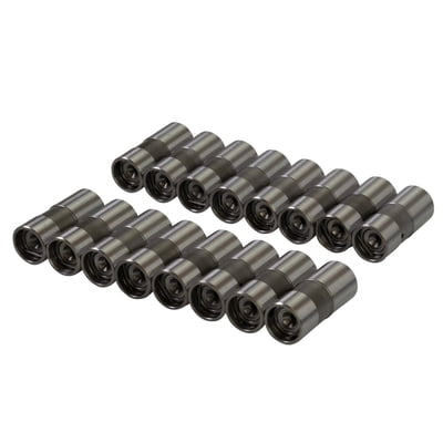 SBC / BBC DLC Lifters, Hydraulic Flat Tappet, Chevy, Set of 16, 0.842 Diameter, 1.99 Seat Height, COMP Cams High Energy Hydraulic Lifters