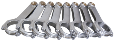 BBC Connecting Rods, H-Beam, 4340, ARP2000 7/16" Fasteners, 6.135" Length, 2.325" Big End 0.990" Wide, 1.125" Pin End Width 0.990" Bore, 790 Gram Weight, Set of 8
