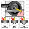 LS Harmonic Balancer, Super Damper, Internal Balance, Steel, Black, Chevy, LS 5.7L, "F" Body Spacing, Original Equipment 7.50" Diameter, 6 Rib Serpentine Style with Air Conditioning Pulley, SFI 18.1