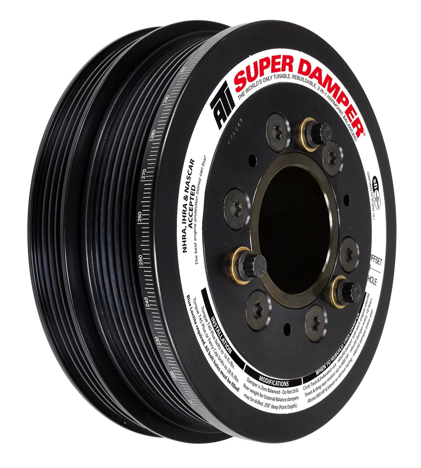 LS Harmonic Balancer, Super Damper, Internal Balance, Aluminum, Steel