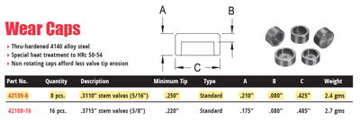 Wear Caps for 5/16" Valves