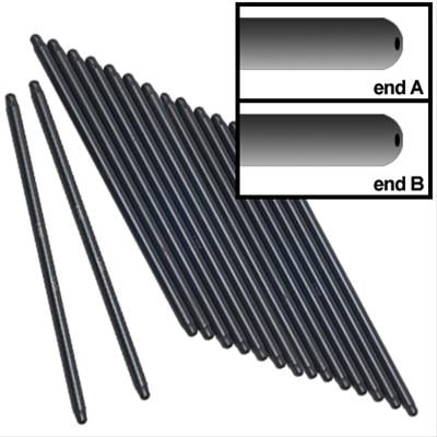 7.375" Pushrod, 5/16" Dia., .080 Wall, Chromemoly Steel, Heat-Treated, Set of 16