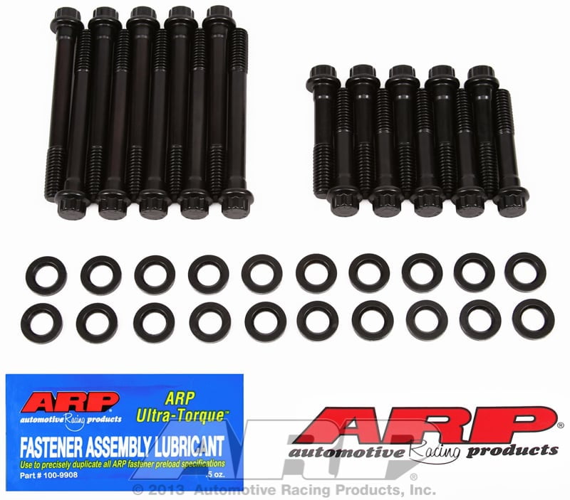 12-Point, Ford, 289-302, Cylinder Head Bolts, Black Oxide, High Performance, , Stock, Edelbrock Performer, RPM Heads