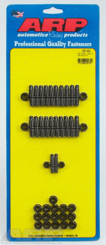 BBC Oil Pan Stud Kit, Black Oxide, 12 pt. Nut