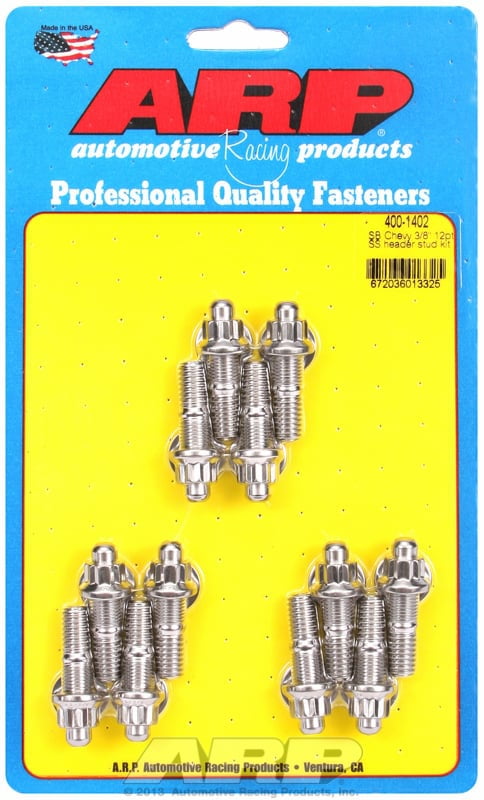 SBC Header Studs, 12pt. Stainless