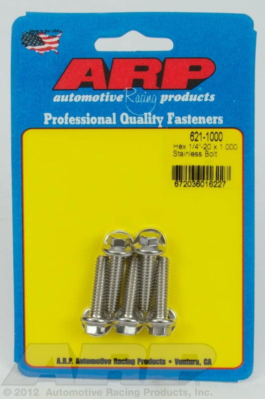 1/4 x 20 x 1", 5pk. Stainless Steel Bolt, Valve Cover, V/C