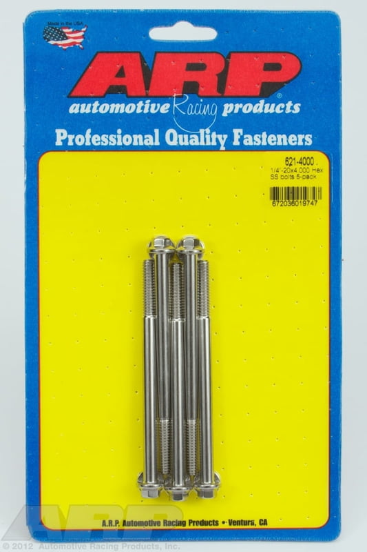 1/4 x 20 x 4", 5pk. Stainless Steel Bolt