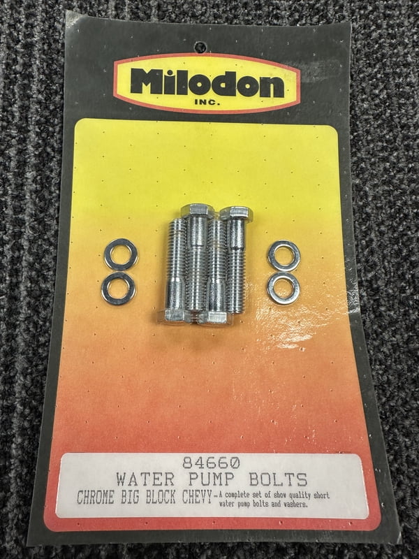 BBC Short Water Neck Bolts, Chrome