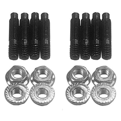 5/16" Valve Cover Studs, Black Oxide/Zinc Plated Hex, Cast and Stamped Covers, 5/16 in.-18 Thread, Set of 10
